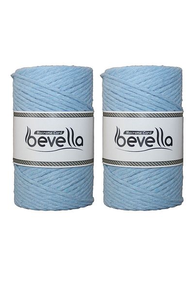 Bevella Macrame Cord Σχεδιασμένο νήμα μακραμέ 3 mm Σχεδιασμένο βαμβακερό νήμα μακραμέ