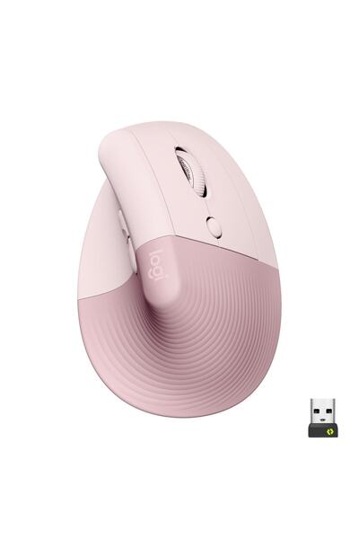 logitech Lift Kablosuz Ergonomik Dikey Rose Mouse 910-006478
