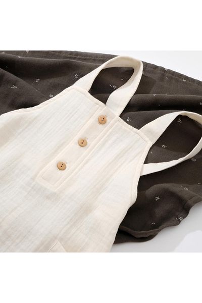 BabyCosy Organic Muslin Pocketed Salopet Baby Jumpsuit