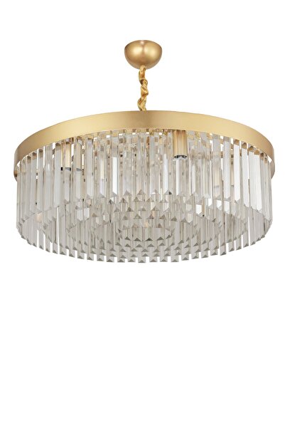 Avizemoda Desina 60'lık Kristal Taşlı Lüks Avize - (sarı-yaldız)