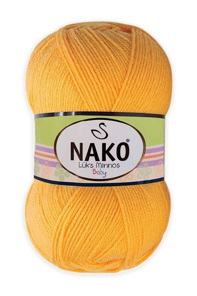 NAKO Luxury Minnoş 3639 - 5 Dark Yellow Hand Knitting Strings