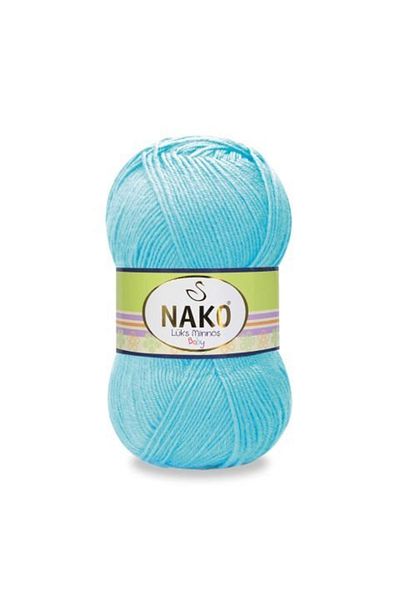 NAKO Luxury Minnoş 4041 5 Pieces Hand Knitting Thread Baby Blue