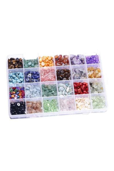yiğit aksesuar Giant Cracked Natural Stone Earrings Necklace Bracelet Jewelry Making Kit Supplies