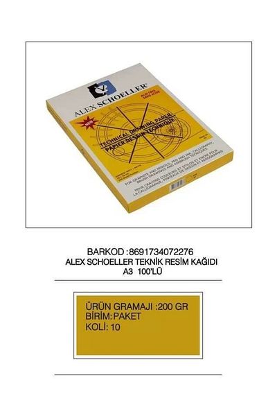 Alex Schoeller Technical Drawing Papers A3 200 Gr 100 Pcs