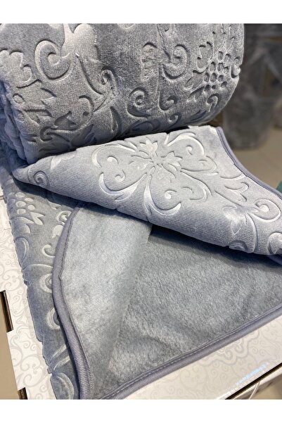 Dinarsu Romance Tek Kişilik Kutulu Battaniye - Indigo