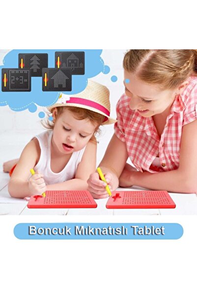 BİLMİŞ ÇOCUK Boncuk Mıknatıslı Tablet (manyetik Çizim Pedi )