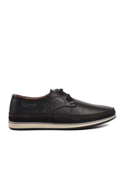 Pierre Cardin 62333 Μαύρα ανδρικά παπούτσια από γνήσιο δέρμα εσωτερικά και εξωτερικά