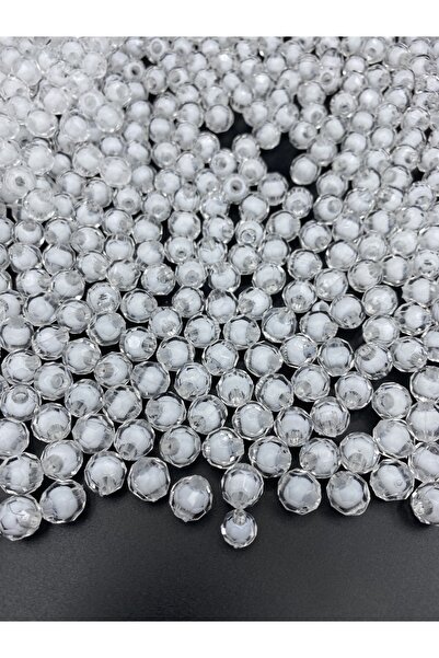 Hedef Bijuteri خرز نموذج قرص العسل من الأكريليك الشفاف 10 مم مع خرز بالداخل، مجوهرات، خرز لصنع الحقائب (100 جرام، ~ 200 قطعة)