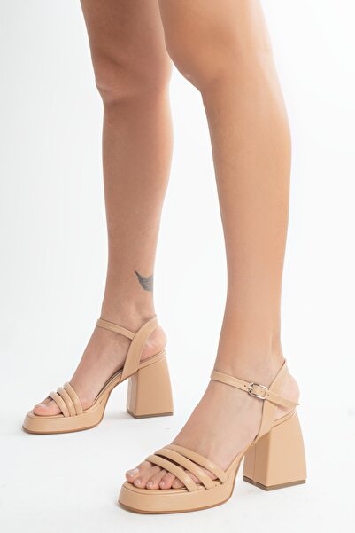 PASSAGE SHOES Ženske kožne platforme sa tri pruge Sandale 6199