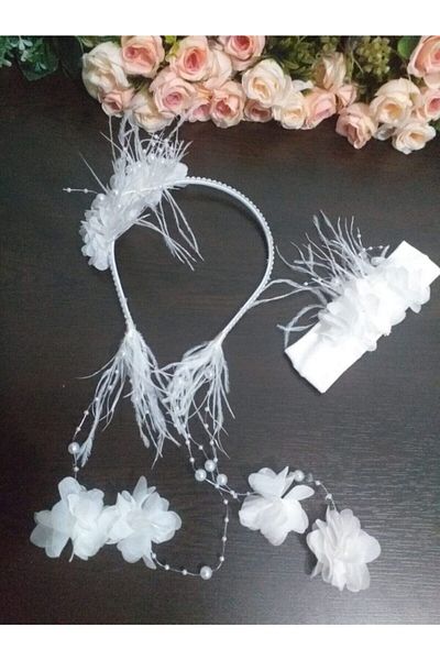 SÜSLÜTASARIM Earring Maternity Crown Bandana Set – Maternity Set – Maternity Set – Maternity Set