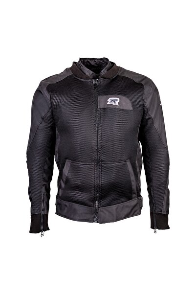 Racıng Black Protected Motorcycle Jacket