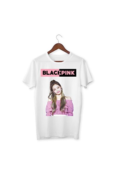 YAPO TİCARET Tricou alb cu imprimeu Jennie Black Pink