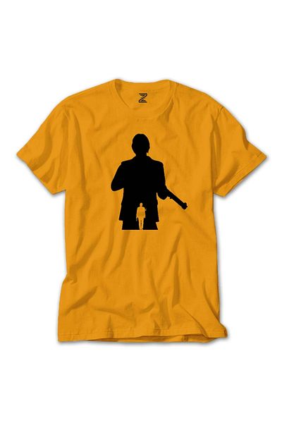 Z zepplin John Wick Κεφάλαιο 4 Μαύρο και άσπρο κίτρινο T-shirt