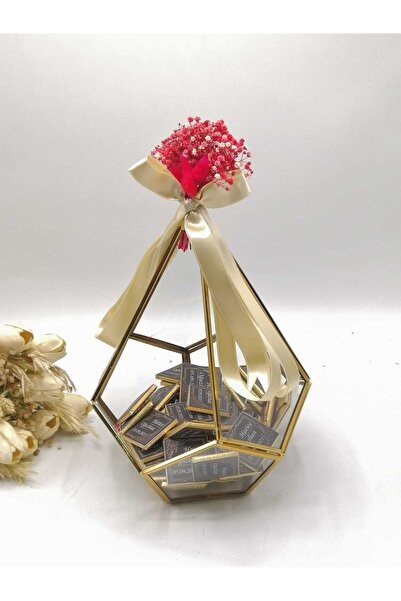 ZEKAAVM Kız Isteme Çikolatası Söz Nişan Çikolatası Cam Prizma Kutu