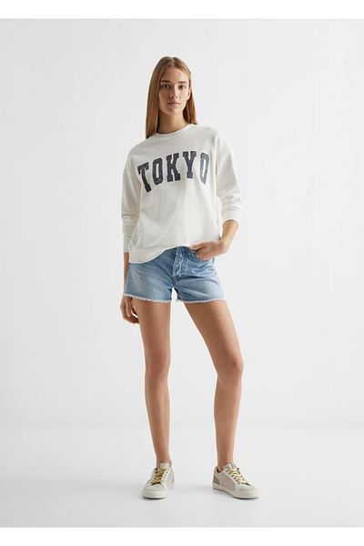 Mango Teen Hanorac alb pentru copii
