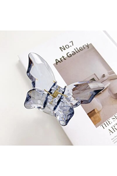 Monalisa Kadın Antrasit Şeffaf Kelebek Toka