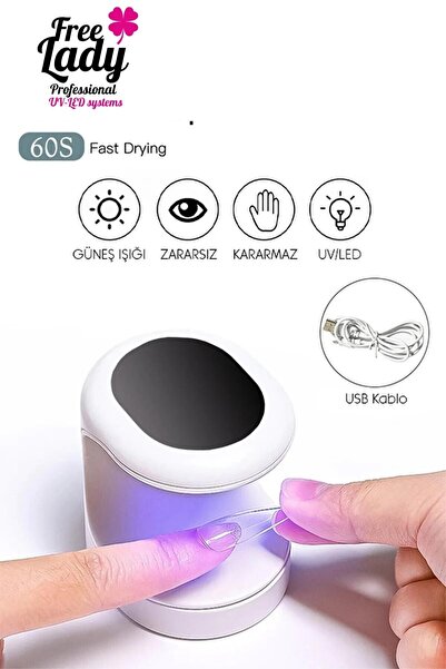 Bundeba Protez Tırnak Kalıcı Oje Mini Uv-led 16watt/3led Kurutucu