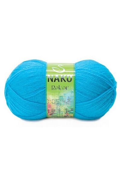 NAKO Record 235 5 Pieces Hand Knitting Yarn Turquoise