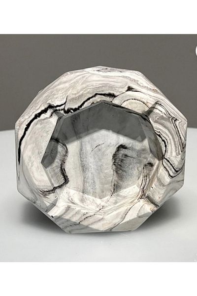 Trust Stone Geometric Marble Pattern Concrete Ash Tray, ashtray