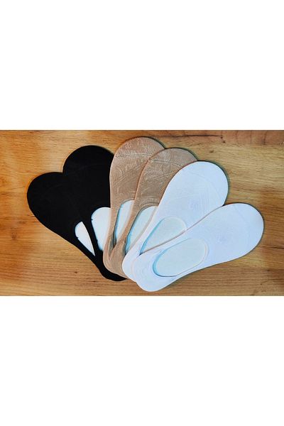 Leement socks Комплект от 6 невидими чорапи от бамбук и силикон балерина