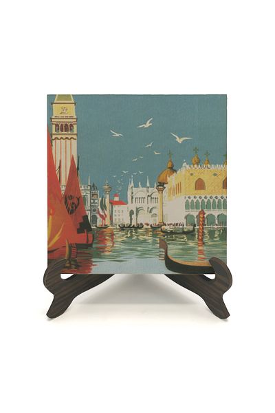 Sadrazam Επιτραπέζια βάση MDF με εμπριμέ εικόνα Venice
