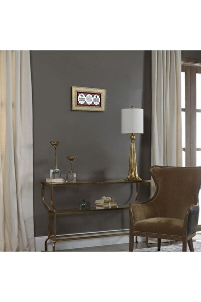 Sadrazam Evil Eye Verse-Prayer of Abundance-Ave-Hand Kursi Scris MDF Pictură