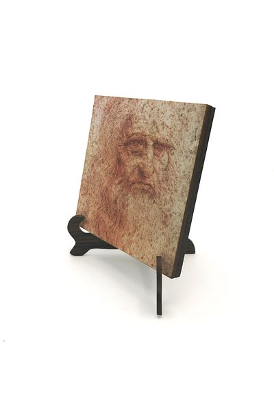 BAKSEPETE Αυτοπροσωπογραφία Leonardo Da Vinci, επιτραπέζια επιφάνεια Mdf 1512