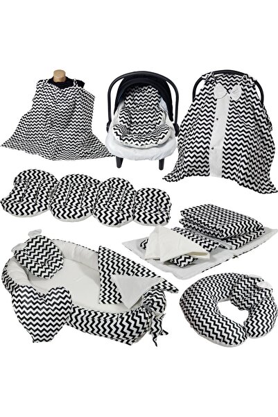annebebektasarım Babynest Puset Içi Set Araba Minderi Emzirme Örtüsü ve Minde...