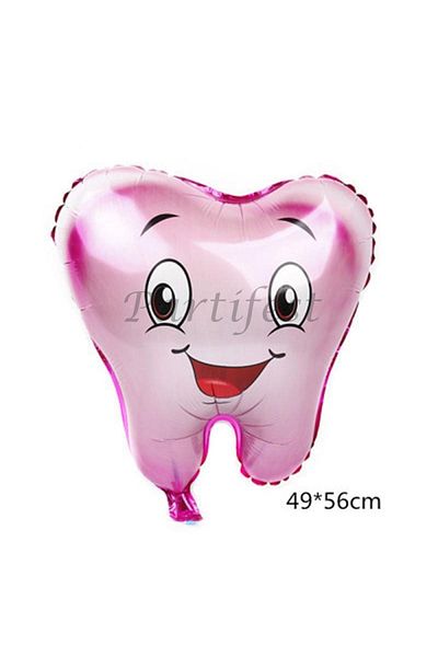 Parti Station Tooth Wheat Balloon Set My First Teeth Foil Balloon Set Concept Birthday Set Age Balloon