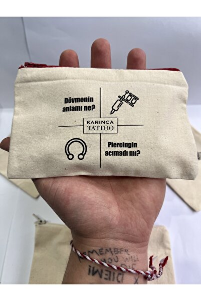Karınca Tattoo Piercing Özel Baskılı Bez Çanta Cüzdan (limited Edition)
