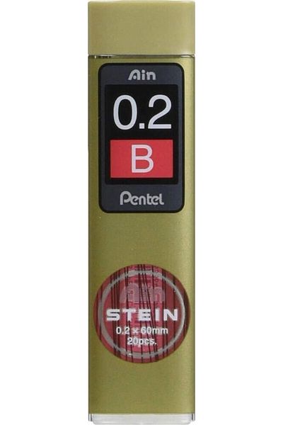 Pentel C272w-B Hi-Polymer - 0.2mm, 20 Pieces Ain Stein Min Tube, B