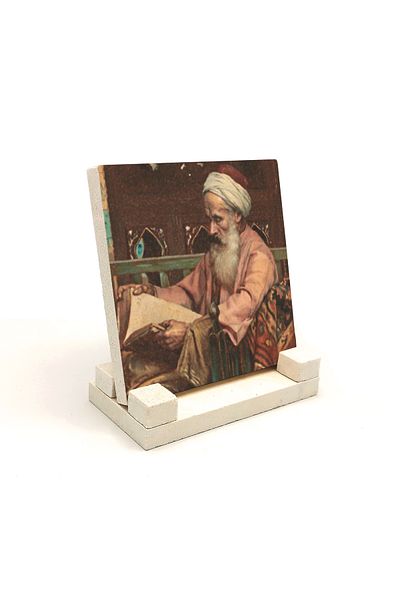 Sadrazam Επιτραπέζιο θήκη από φυσική πέτρα "Man Reading a Book"