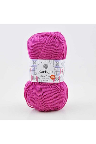 Kartopu Baby One K245 5 τεμαχίων Φούξια μωρό νήμα χωρίς νιφάδες