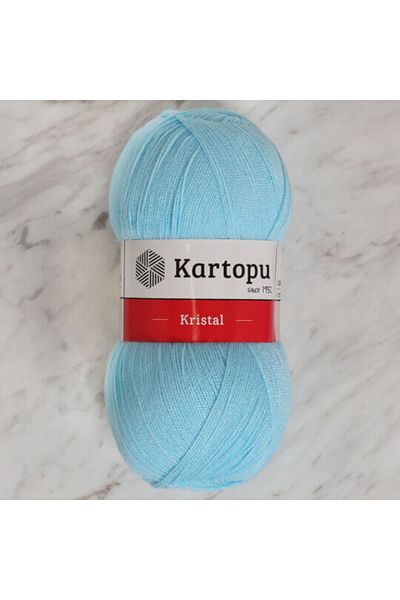 Kartopu Crystal K1552 5 Pieces Fiber Thread Hand Knitting Thread Baby Blue