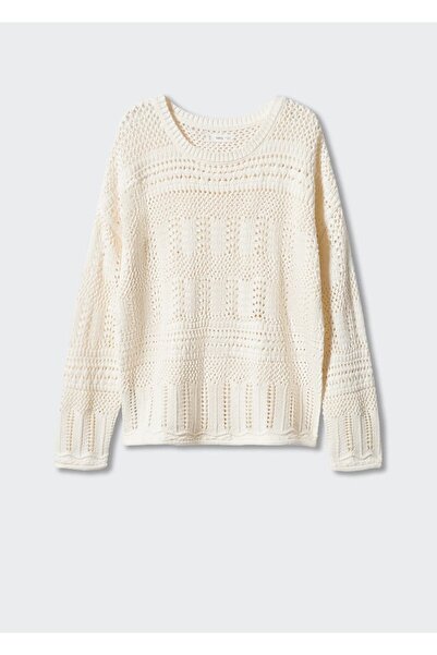 Mango Teen Ажурний светр з круглою горловиною