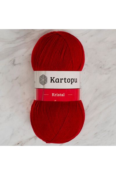 Kartopu Crystal K125 5 Pieces Fiber Thread Hand Knitting Thread Dark Red
