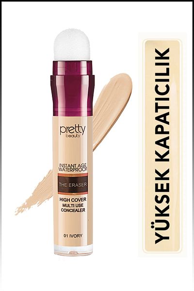 Pretty Beauty خافي عيوب البشرة والإسفنجة المقاوم للماء من Instant Age