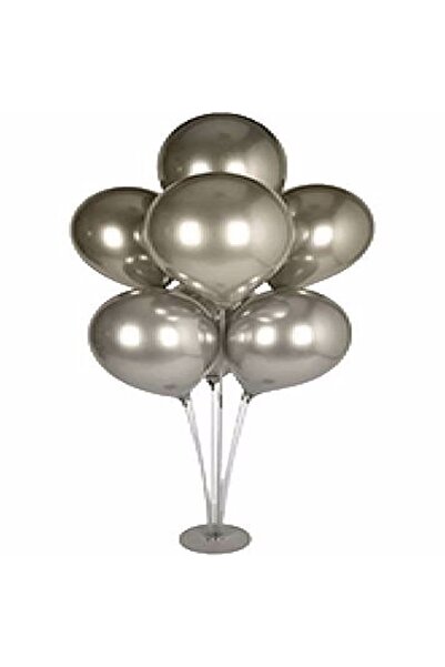 Mini Parti Mini Party Store Ασημί Χρωματιστό Σετ Μπαλόνια 7 τεμαχίων 75 εκ.