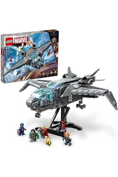 LEGO Marvel Avengers Quinjeti 76248-9 - Avengers Aircraft and Minifigures for Kids Ages and up