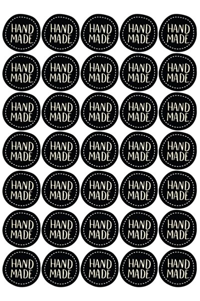printiks ملصق مصنوع يدويًا - ملصق 4x4 سم 60 قطعة أسود Mtbshndmd2