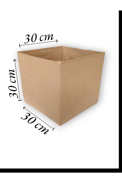 Balkan Room Beige Multi-Purpose Closet Organizer Box Decorative Storage Box Shelf Organizer Large