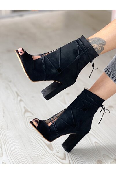 irmona Happy Black String letní podpatky