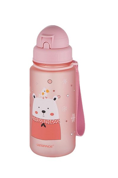Uzspace Figured 400 Ml Tritan Children's Water Bottle with Straw