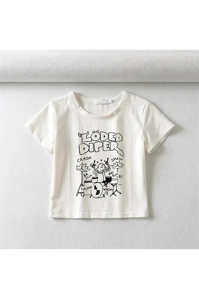 Touz Cultură albă - Dape Löded Bottom Printed