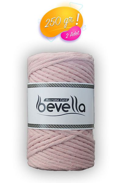 Bevella Macrame Cord Σχεδιασμένο νήμα μακραμέ 3 mm Σχεδιασμένο βαμβακερό νήμα μακραμέ