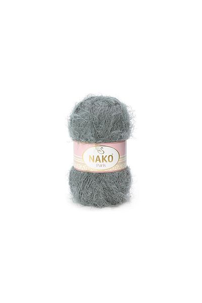 NAKO Paris 01690 5 Pieces Hand Knitted Threads Vest Cardigan Scarf Sweater Beanie Threads Charcoal Gray