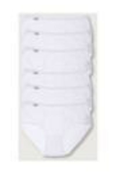 Tutku Women's White 6 Pack Lycra Bato Panties Elf568t0924ccm6 White Xl