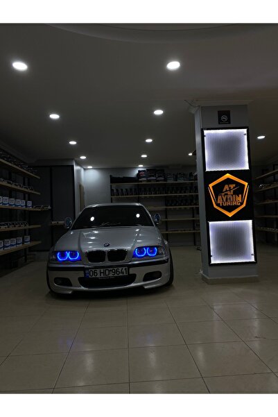 at aydın tuning Bmw E46 Uyumlu + Far Içi 4lü U Tip Rgb Angel 16 Renkli