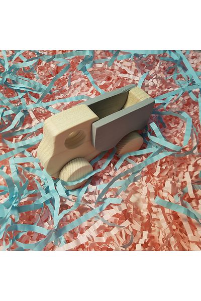 websunday Handmade Wooden Toy Wheel Truck Eco-Friendly, Educational, Natural Wood, Montessori,+3 Years Old Gift