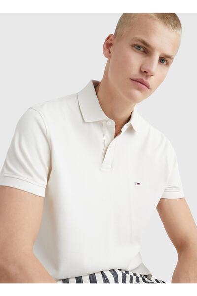 Tommy Hilfiger Bej Erkek Polo T-shirt Mw0mw17770ac0